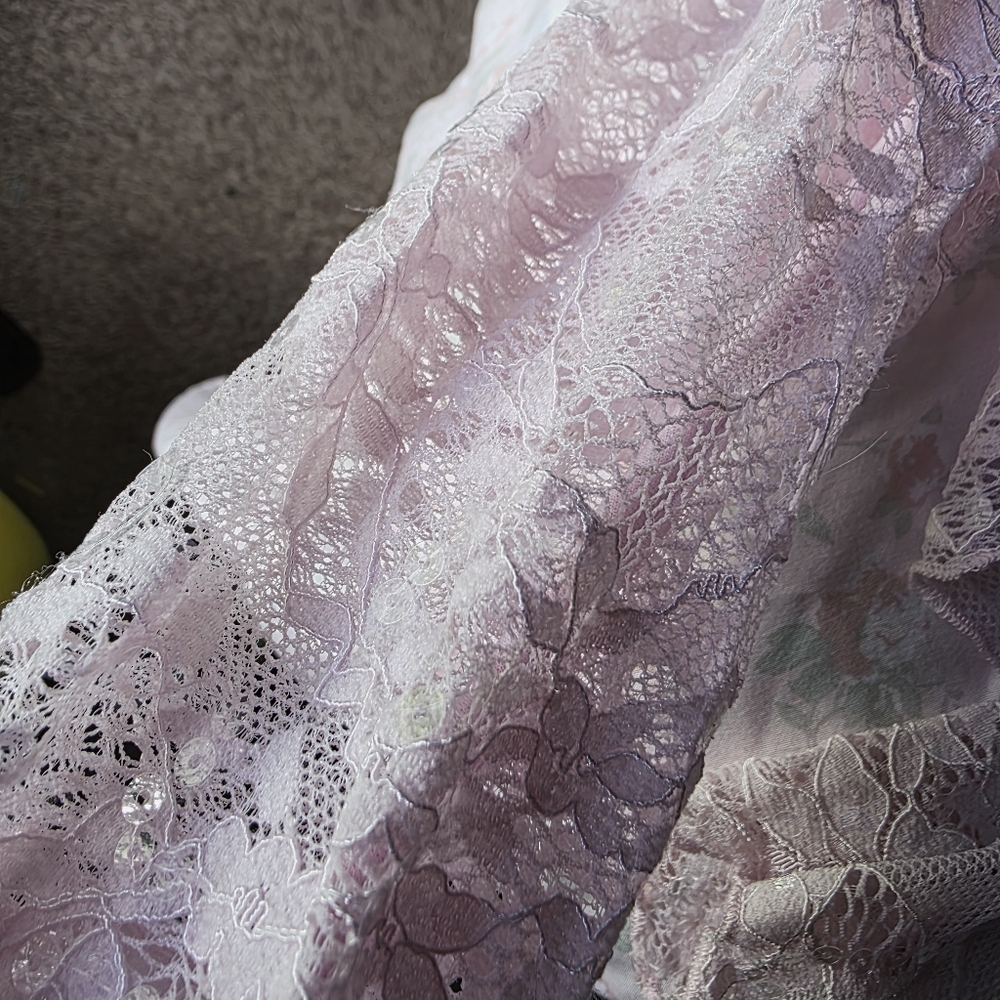 Elegant Lavender Lace Fabric